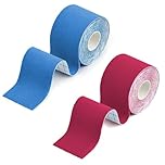 JRYXDS 2 Piezas Cinta Lifting Facial Parches Antiarrugas Lifting Para Tonificar, Reafirmar Y Tensar La Piel Venda Piel Sensible (2.5Cm X 5M) (Rosa Y Azul Claro)