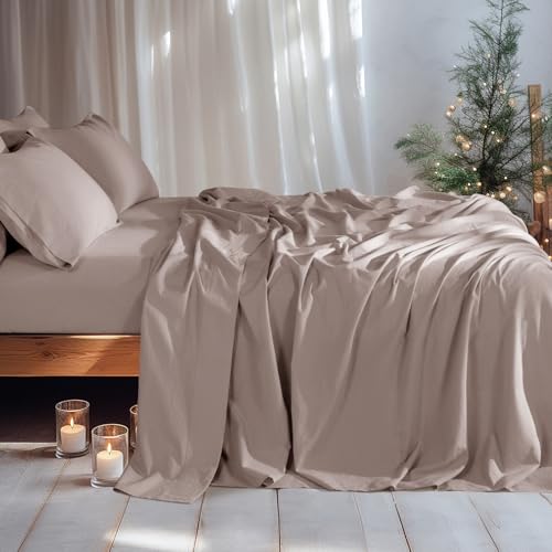Image of LBRO2M 100% French Pure Linen Sheet Set 6Pcs, 16 inch Deep Pocket Queen Size
