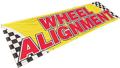 4 Less Co 3x10 Ft WHEEL ALIGNMENT Banner Sign Polyester