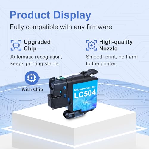Image of myCartridge SUPRINT LC504XL Ink Cartridges Replacement for Brother LC504 /LC504XL Compatible with Brother MFC-J1355DW MFC-J1365DW MFC-J1367DW Printer (4 Pack, Black, Cyan, Yellow, Maganta)