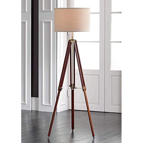 Modern Tripod Floor Lamp with Drum Shade