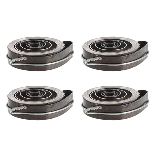 CIMAXIC 4個のユニバーサル時計用メインスプリングインサート:機械式目覚まし時計の修復用スチール製時計メインスプリング交換アセンブリ