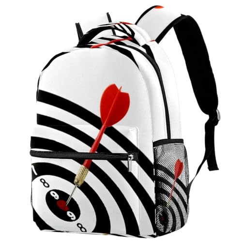 Sac à dos d'école pour adolescentes et voyage multicolore à motif cible fléchette