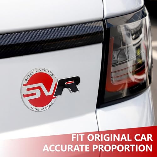 Image of Special Vechicle Symbol R-Dynamic Sports 3D Badge,Car Body Trunk Fender R-Dynamic Emblem Logo Sticker Compatible with Jagvar Land R0ver Accessories (SVR Black)