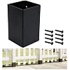 Muzata 1Pack Adjustable Fence Post Protector Range 3.5 to 6 Mailbox Post Protector 4x4 6x6 Protects from Rain Damage M074