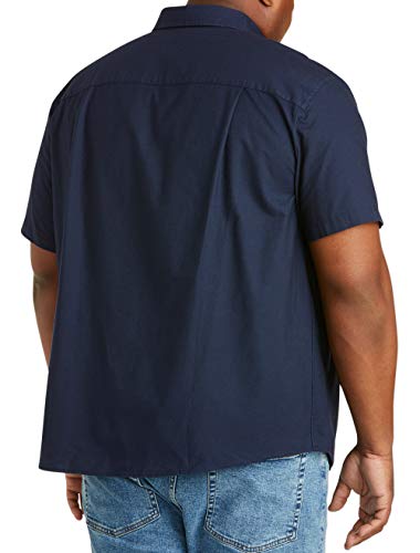 Amazon Essentials Men's Short-Sleeve Pocket Oxford Shirt Shirt, -Navy, 4XL