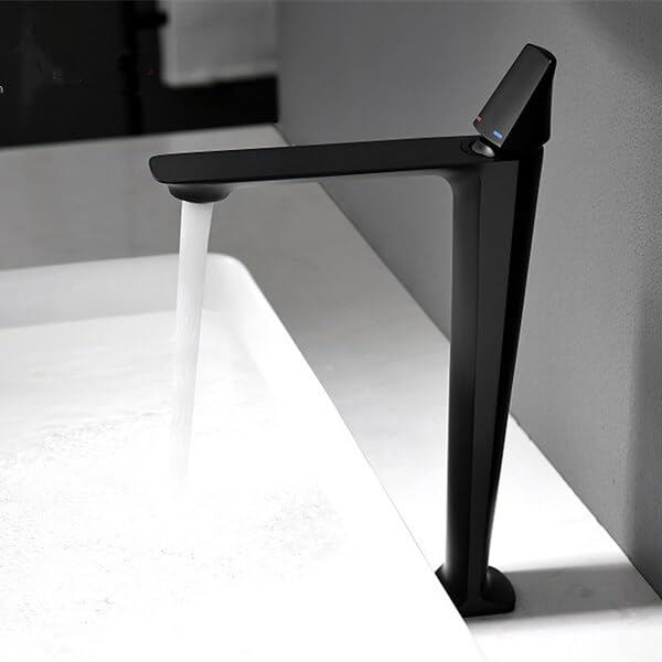 Mitigeur de lavabo noir SLT218L-B robinet de salle de bain eau chaude et froide