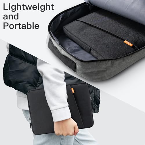 Image of JETech Laptop Sleeve for 15-Inch Notebook, Compatible with MacBook Air 15-Inch M5-M2, MacBook Pro 16-Inch M5-M1, Waterproof Shockproof Case with Accessory Pocket Bag (Black)
