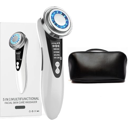KORAL - Masajeador Facial Antiarrugas con Neceser y Microcorrientes Facial para el Cuidado de tú Piel - Rejuvenece tu Piel con Microcorriente EMS - Alta Frecuencia Facial