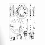 クリアスタンプ 皿 カトラリー ミキサー トースター シリコン 判子 手帳や手作りカードに [並行輸入品]