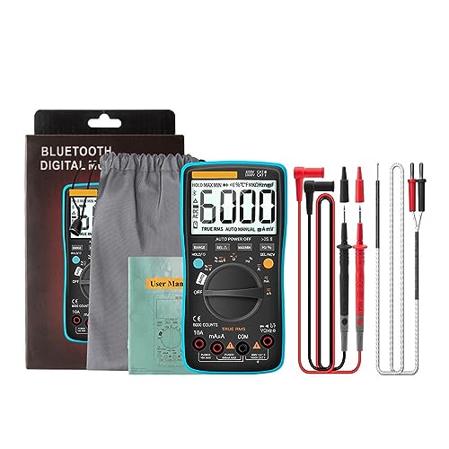 Bluetooth fW^}`[^[ 6000 JEgvtFbVi MultimetroTrue RMS AC/DC ddeX^[I[gW(Blue)