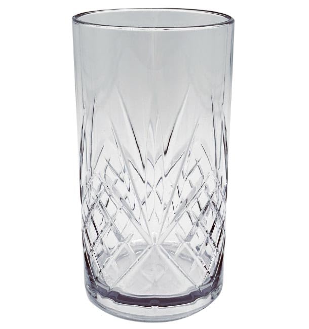 Monouso | 1 Vaso de Plástico Reutilizable, 600ml, SAN, Vaso Duro, Transparente, Resistente, Irrompible, Libre de BPA, Perfecto para Fiestas, Eventos