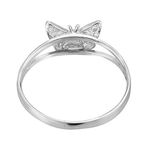 AeraVida Carefree Fluttering Butterfly White Mother of Pearl .925 Sterling Silver Ring | Cute Wedding Rings For Women | Casual Comfort Fit Silver Rings for Women | Butterfly Ring | Gift for Women3