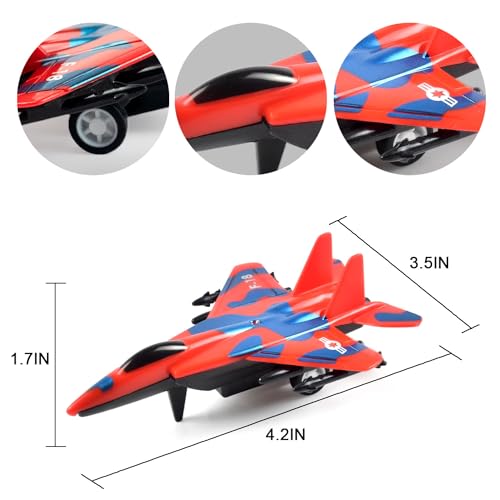 soi-meme 12 Pcs Pull Back Airplane Toys for Toddlers 1-3, Boys Plane Playset,FighterToys, Gifts for Toddler Kids 1+ Years Old, Kids Presents Toys - Thumbnail 5