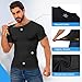 Gleefeat Mens Compression Shirt Body Shaper Slimming Undershirt Gynecomastia Abdomen Tummy Control Shapewear Tops