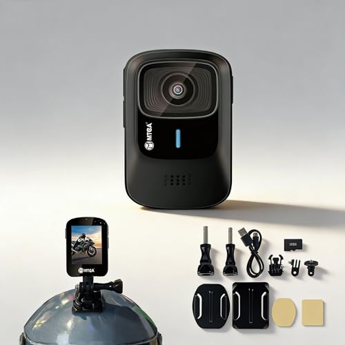 Image of 4K Action Camera - Waterproof Sports Cam with Helmet Mount, 6-Axis Gyro Stabilization, 145 Wide Angle, Time Lapse for Motorcycle, Diving, Surfing, Skiing, Biking, Fishing