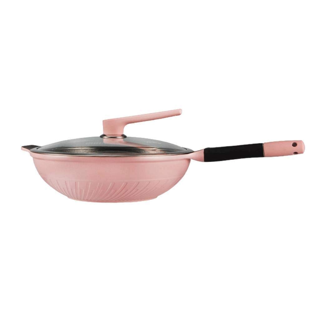 Olla para cocinar, sartén, Wok con Revestimiento cerámico, sartén Antiadherente Que emite Menos Humos, Cocina a Gas, Cocina inducción, Olla Antiadherente