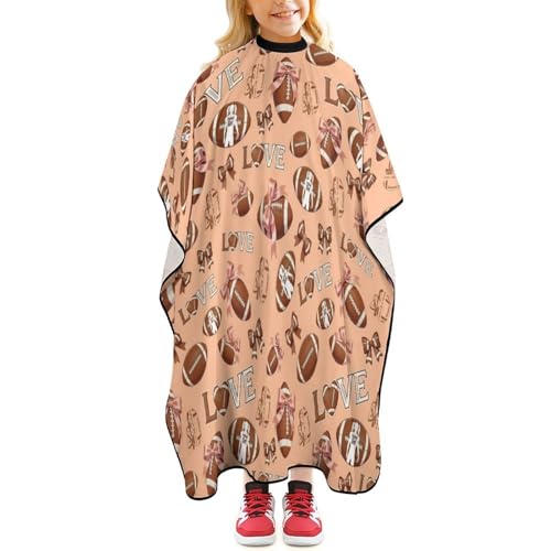 Feim-AO Football Hair Cutting Cape, Professional Barber Cape for Little Guys, Cartoon Hairdresser...