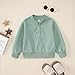 GLIGLITTR Toddler Baby Boys Sweatshirt Tops Waffle Knit Button-Down Collar Blouse Long Sleeve Shirt Kids Fall Winter Clothes(Green,6-7Years)