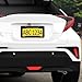 FBJTDQ Carbon Fiber License Plate Frames- Black Carbon Pattern Plastic Front & Rear Car Tag Holder Cover 2 Pack, for Men/Women, with Mount Hardware, Screws, Caps, Rattle Proof Pads, Handlebar Stickers