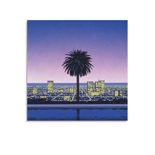 永井博 ポスター (12) ウォールアート 部屋飾り 絵画 ベッドルーム リビング 壁の絵28x28inch(70x70cm)