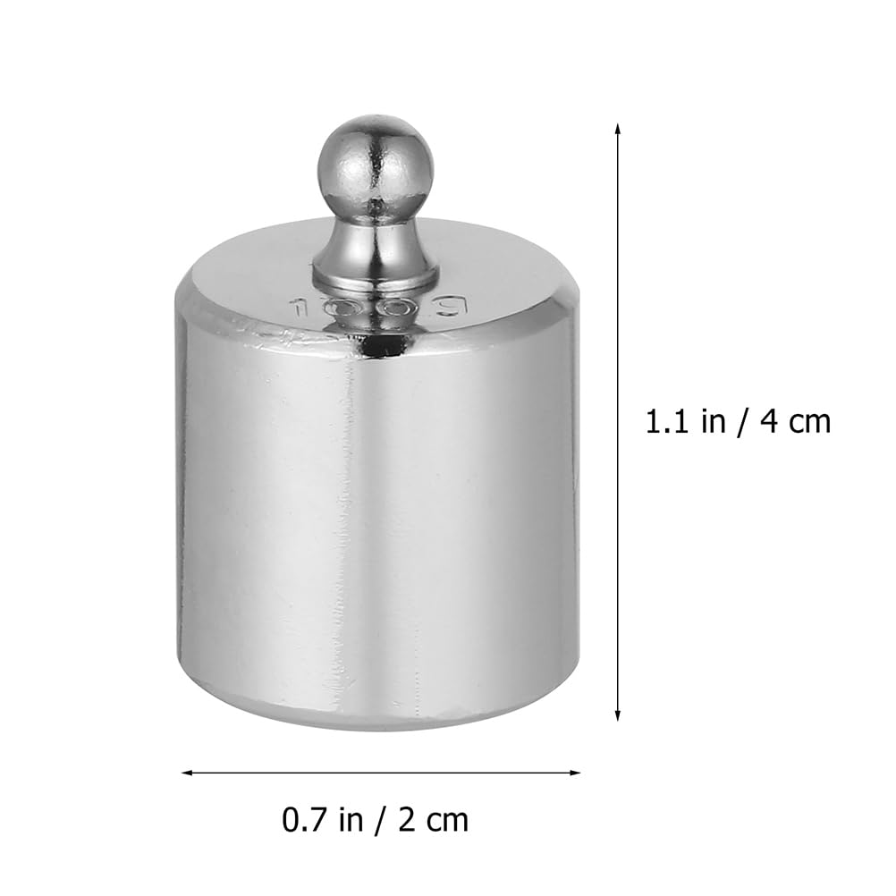 ULTECHNOVO 10 Piezas Pesos de Calibración Conjunto de Pesas de Calibrar Gromos para Escala Balanza Digital, para básculas digitales, 100 gramos, cromo, para calibrar básculas digitales/básculas