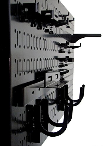Wall Control Modular Pegboard Tool Organizer System - Wall-Mounted Metal Peg Board Tool Storage Unit For Pegboard Tiling (Black Pegboard) #TOP4