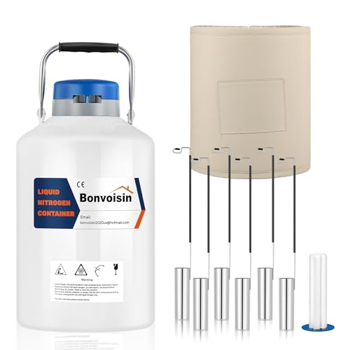 Bonvoisin 6L Liquid Nitrogen Container, LN2 Tank...