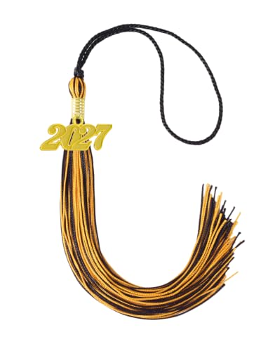 Image of Black and Gold Graduation Tassel 2027 for Grad Cap