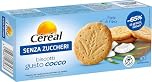 Céréal Biscotti, Senza Zucchero, gusto cocco, merendine dolci senza zuccheri, fonte di fibre, in monoporzioni, 132 g