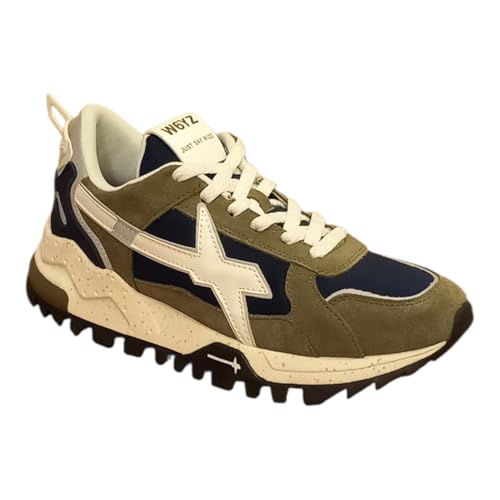 w6yz, Breeze 3-M - Zapatillas de moda casual para hombre, Military Navy White, 40 EU