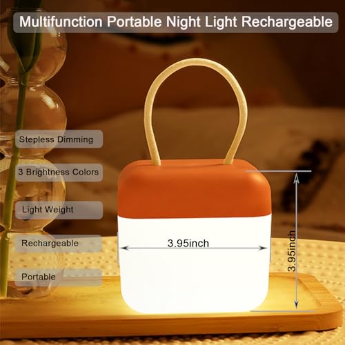 Lámpara portátil para niños recargable rosa miniatura 4