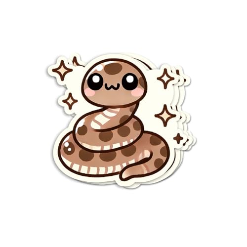 (3pcs) Snakes Sticker - Ball Python Stickers - Cute Animal Stickers - Gift for Snake Lover - Unique and Eye-Catching - Durable & Waterproof - Perfect for Laptops Water Bottles Car - Ideal for Gifting
