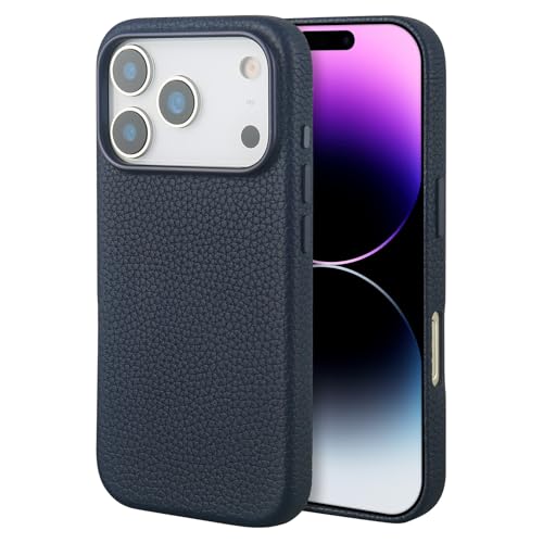 Coque en cuir iPhone 17 Pro protection antichoc chic de bureau
