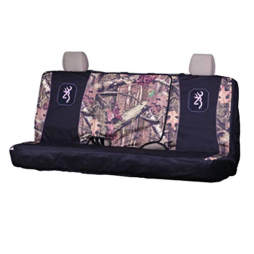 Browning Universal Bench Seat Covers, Water and Dirt Resistant Car, Truck, and SUV Bench Seat Covers, Buckmark (Mossy Oak Infinity)