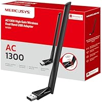 Mercusys - Adaptador Wi-Fi Dual Band 5GHz/2.4GHz con Antena,
