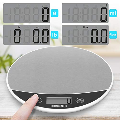 Duronic KS3000 Küchenwaage, 5kg Digitalwaage mit 2L abnehmbarer Schüssel – Ansicht 4