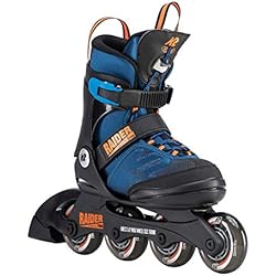 Patines Doop K2 30D0221.1.1 Raider Pro - Patines en línea para niño, Color Negro, Azul y Naranja, Unisex Adulto, 30D0221.1.1.L, SchwaBlauOrange, L(35-40EU;3-7UK;4-8US)