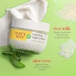 Burt's Bees Calming Night Cream With Aloe and Rice Milk, Face Moisturizer For Sensitive Skin Infuses Skin With Moisture While You Sleep, 98.8 Percent Natural Origin Skin Care, 1.8 oz. Tub - Image 4