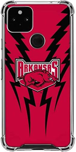 Skinit Clear Phone Case Compatible with Google Pixel 4a 5G - Officially Licensed University of Arkansas-Fayetteville Razorbacks Design