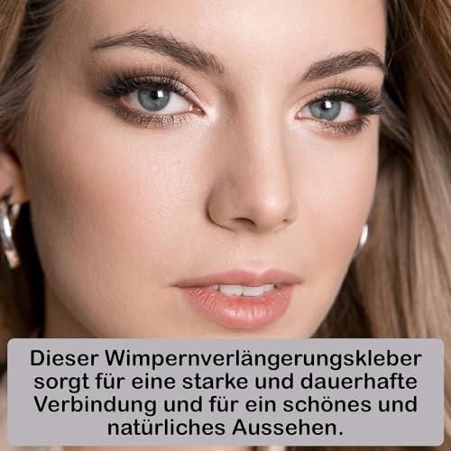 LOVELY Wimpernkleber FOCUS - schneller Kleber, Trocknungszeit: 0,5 Sekunden, 8 Wochen Haftkraft, beständig - Wimpernkleber für Wimpernverlängerung geeignet für Studios & Fremdanwendung - 6ml Schwarz