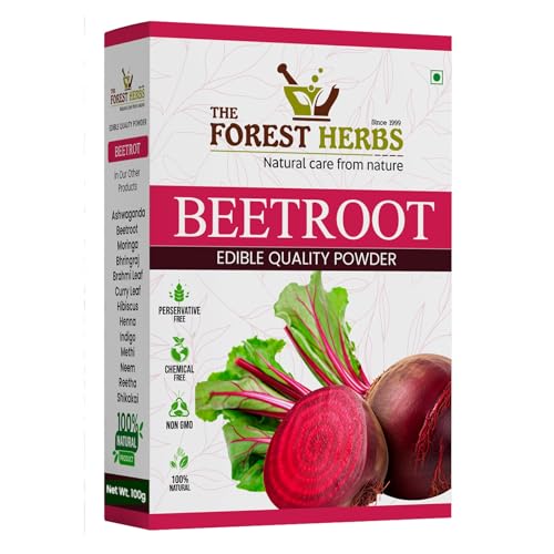 The Forest Herbs Natural Care From Nature Beetroot Powder 100gm for Face | Hair | Lips | Drinking | Glowing & Shiny Skin Face Pack