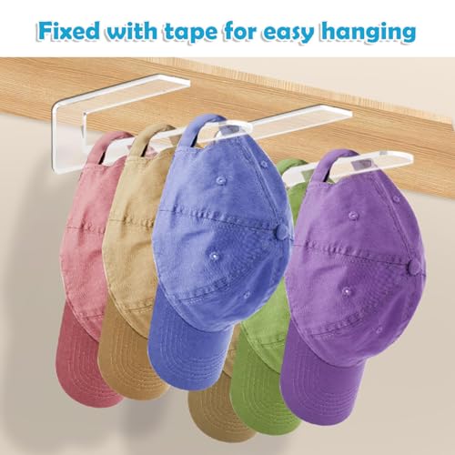 CEUQIESO Pacote com 2 organizadores de chapéus para parede, organizador de chapéus de acrílico multi