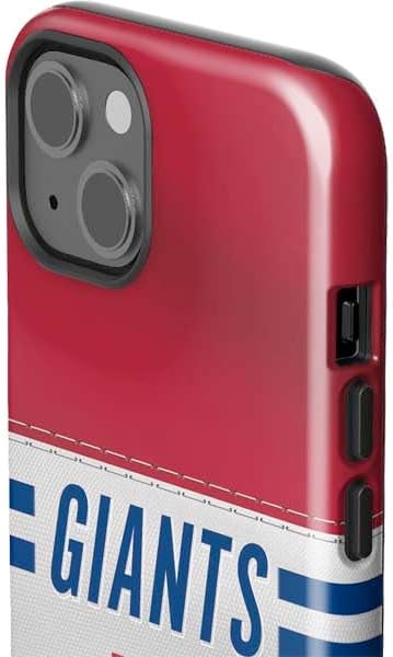 Skinit Impact Phone Case Compatible with iPhone 14 - Officially Licensed NFL New York Giants White Striped Design