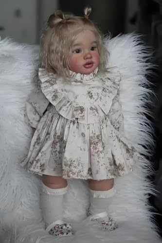 RXDOLL Reborn-Puppen Kleinkind Mädchen 26 Zoll Realistische Reborn-Babypuppen Lebensechte Neugeborenen-Babypuppe Weicher Stoffkörper Mit Gewicht Geburtstagsgeschenkset für Kinder ab 3 Jahren – Bild 4