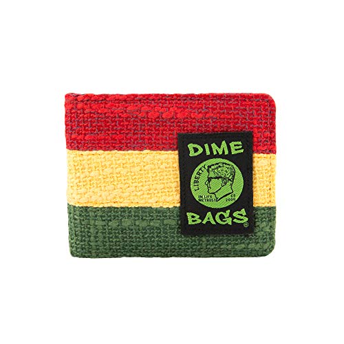 Dime Bags Hempster Bi-Fold Wallet, RFID-Blocking, Slim Design, 7 Compartments, Window ID Slot, Interchangeable Front Patch