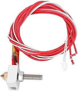 Extruder Hot End Part Assembled DIY Hotend with 10pcs 30mm Line Pipe and 0.4mm Nozzle 12V 40W Heating Rod fits for 1.75mm PLA ABS 3D Printer, Replacement Hot Ends for MK8, i3, Anet A8,Alunar etc