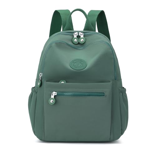 Image of Tanweibago Mini Nylon Women Backpacks,11L Small Ladies backpacks Casual Lightweight Women Shopping Travel Daypack (Green)