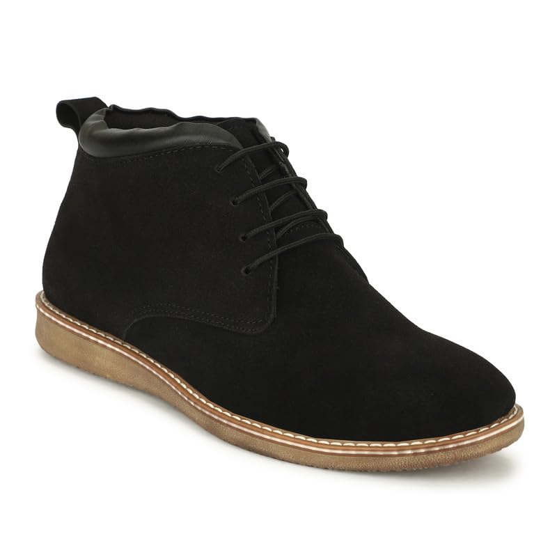Image of Suede Leather Low Ankle Boot Lace Up for Men