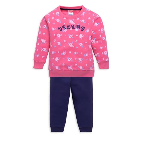 Image of LuvLap Baby Girls Full Sleeve Sweatshirt & Pyjama Set